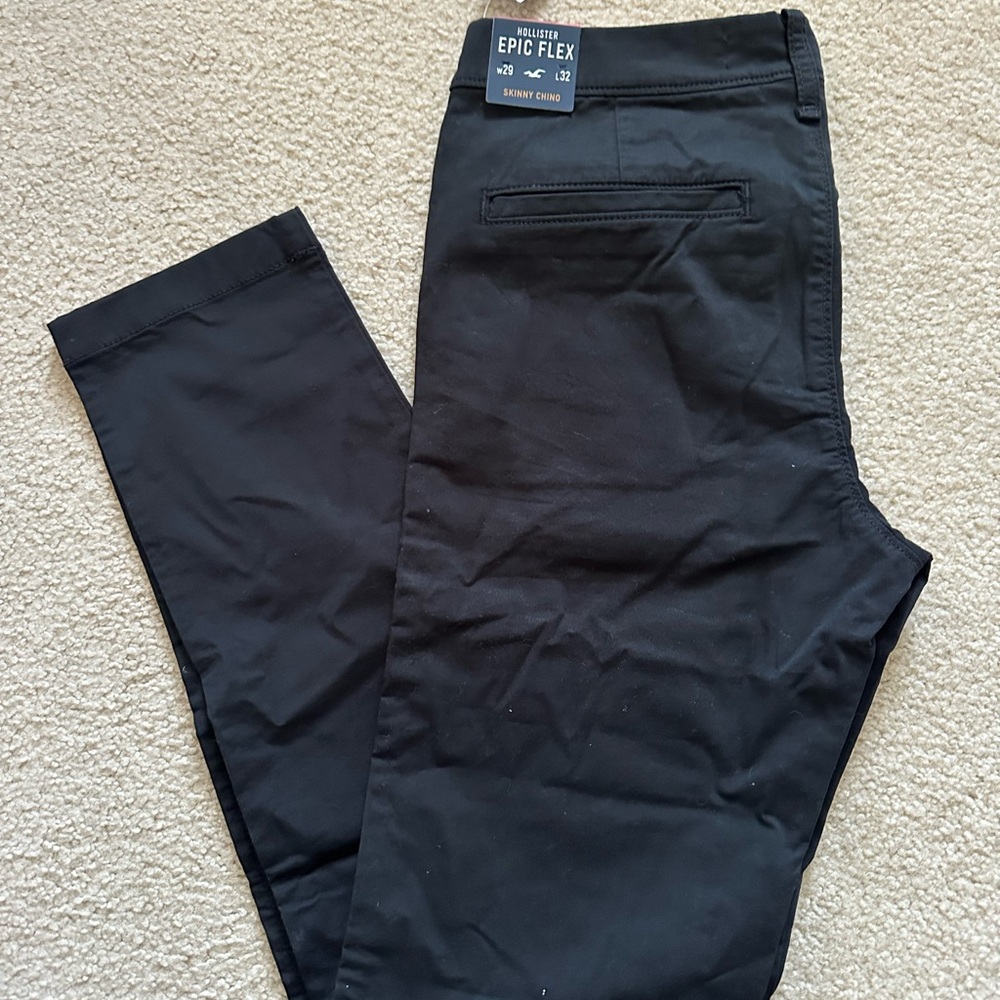 Hollister Men's Black Skinny Chino Pants
